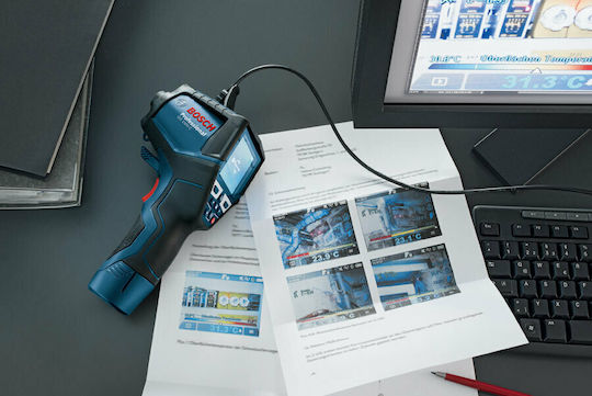 Bosch GIS 1000 C Termometru cu infraroșu pentru temperaturi de la -40°C până la 1000°C cu Raport de Distanță 50:1