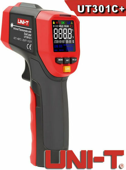 Uni-T UT301C+ Infrarot- und Laserthermometer für Temperaturen von -32°C bis 600°C mit Entfernungsverhältnis 12:1