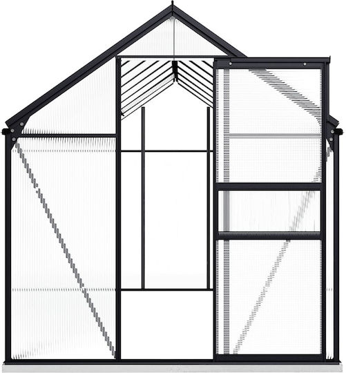 vidaXL 48220 Gewächshaus Typ Haus mit Aluminiumrahmen 4.9x1.9x2m