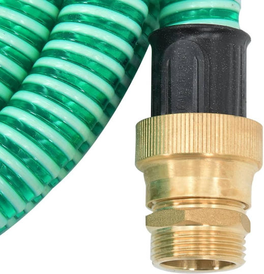 vidaXL 151051 Tubing Suction Green with Brass Connectors 20m 25mm