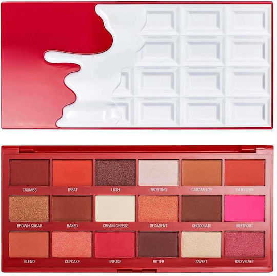 Revolution Beauty I Heart Chocolate Lidschattenpalette in fester Form Red Velvet 18gr
