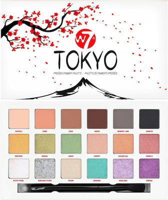 W7 Cosmetics Tokyo Paletă cu Farduri de Pleoape Formă Solidă 18gr