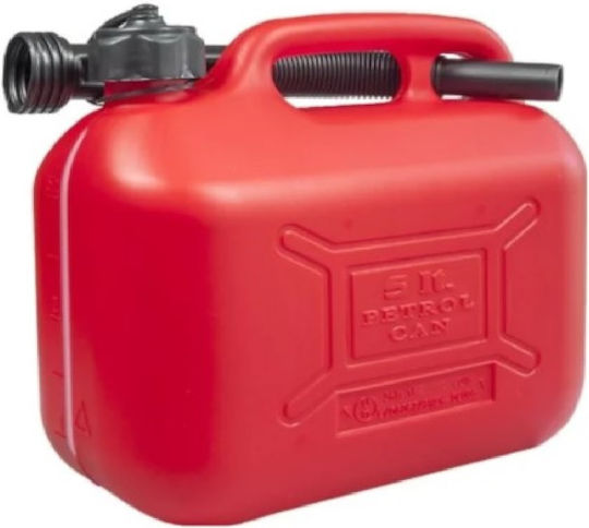 Nakayama FT1000 Double Position Fuel Container Plastic with Extension Tube 10lt Red