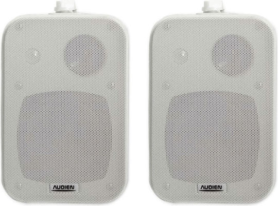Audien BT-408 Παθητικά Επιτοίχια Ηχεία 30W (Ζεύγος) 20.8x12.3x13.8εκ. Λευκά
