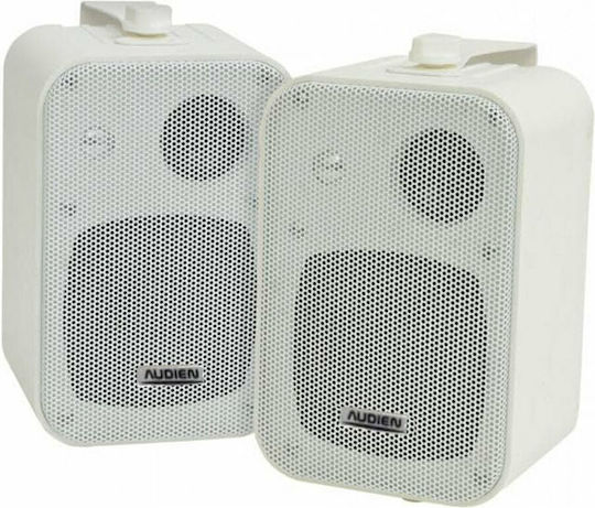 Audien BT-408 Παθητικά Επιτοίχια Ηχεία 30W (Ζεύγος) 20.8x12.3x13.8εκ. Λευκά