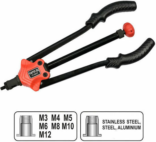 Yato YT-36128 Scissors Ceiling Thread M3-M12 Riveter Length 360mm