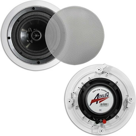 Adeleq Ceiling Speakers Pair Silver