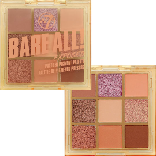 W7 Cosmetics Bare All Eye Shadow Palette in Solid Form Exposed 8.1gr