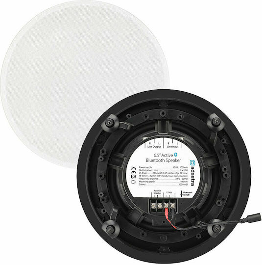 Adastra BCS65S BT Aktiv Deckeninstallationslautsprecher 25W Paar Bluetooth Weiß