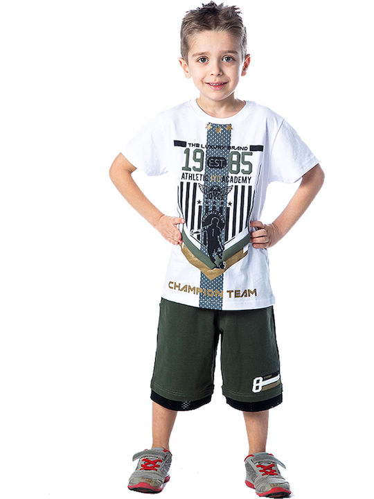 Kids' Set with Shorts Summer 2pcs White