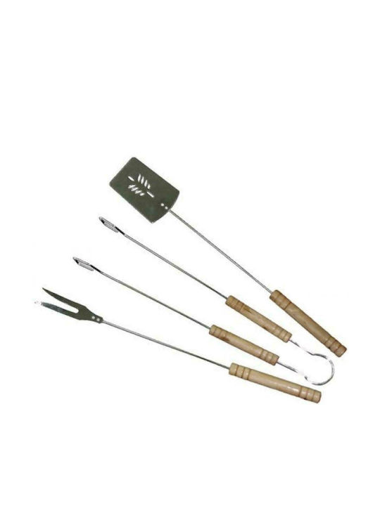 Unigreen Set de 3 unelte BBQ cu Pensete, Spatula și Furculiță