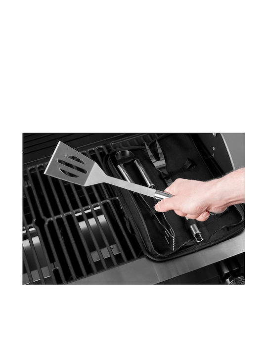 Teesa Set of 3 BBQ Tools with Spatula, Tongs, and Carving Fork TSA0110