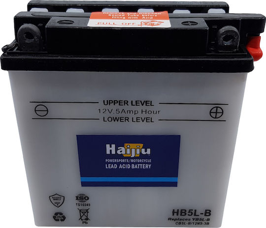 HaiJiu Motorradbatterie HB5L-B mit Kapazität 5Ah