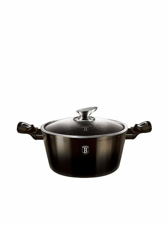 Berlinger Haus Metallic Line Aluminum Stockpot 6.1lt / 28cm Shiny Black