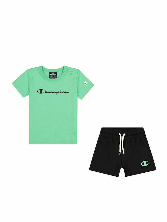 Champion Kids Set with Shorts Summer 2pcs Green