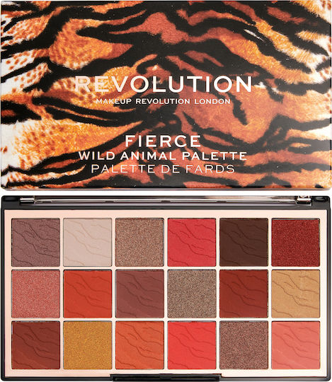 Revolution Beauty Fierce Wild Animal Παλέτα με Σκιές Ματιών σε Στερεή Μορφή 18gr