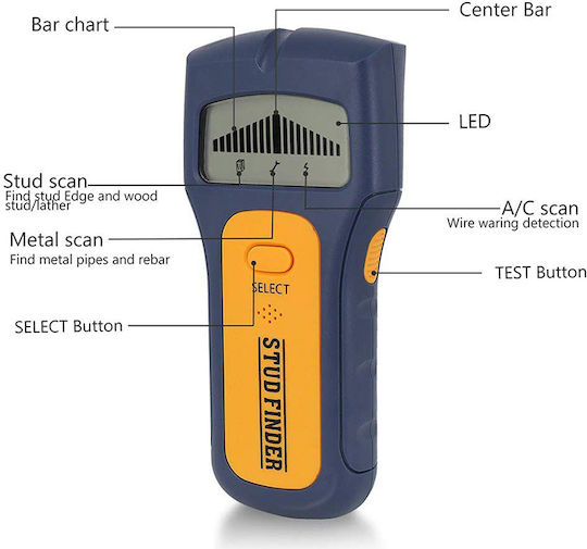 CB TS79 Stud Finder Cable, Metal & Wood Digital Sensor