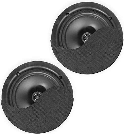 Power Dynamics Powered Ceiling Speakers 60W with Bluetooth NCBT6 100VS984 (Pair) Black