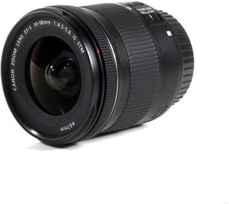 Canon Crop Obiectiv Foto EF-S 10-18mm f/4.5-5.6 IS STM Zoom cu unghi larg pentru Montura Canon EF-S Black