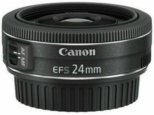 Canon Crop Kameraobjektiv EF-S 24mm f/2.8 STM Standard / Pfannkuchen für Canon EF-S Mount Black