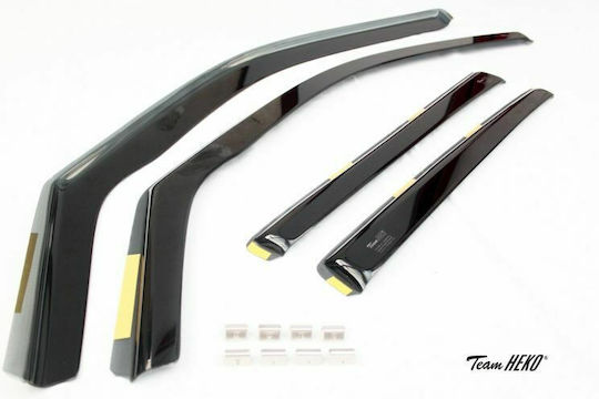 Heko Set of Windbreakers Front and Rear Car Dark Fime for Fiat Marea 4pcs