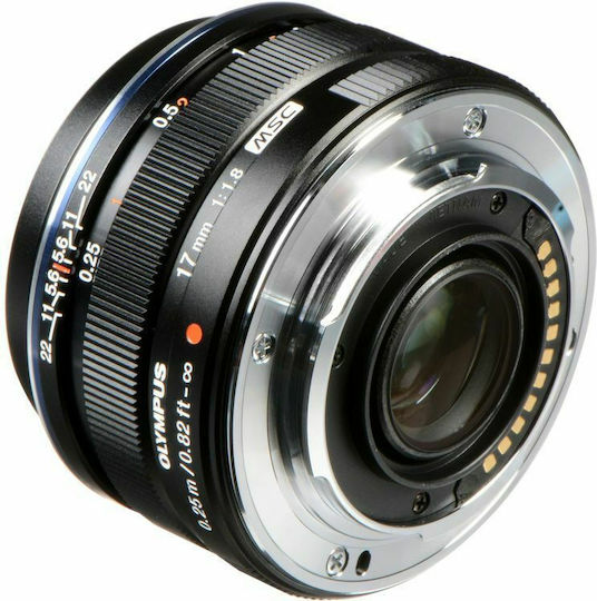 Olympus Crop Camera Lens M.Zuiko Digital 17mm f/1.8 Fixed for Micro Four Thirds (MFT) Mount Black