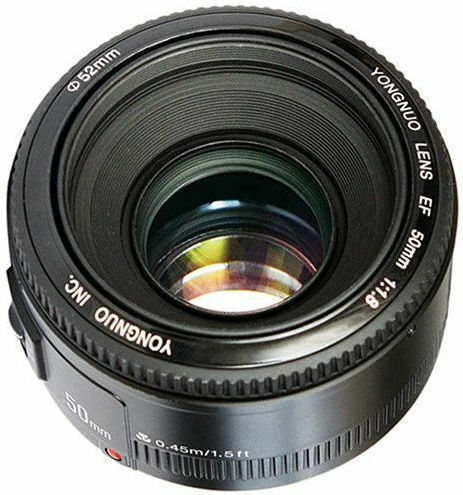 Yongnuo Full Frame Camera Lens YN 50mm f/1.8 Fixed for Nikon F Mount Black