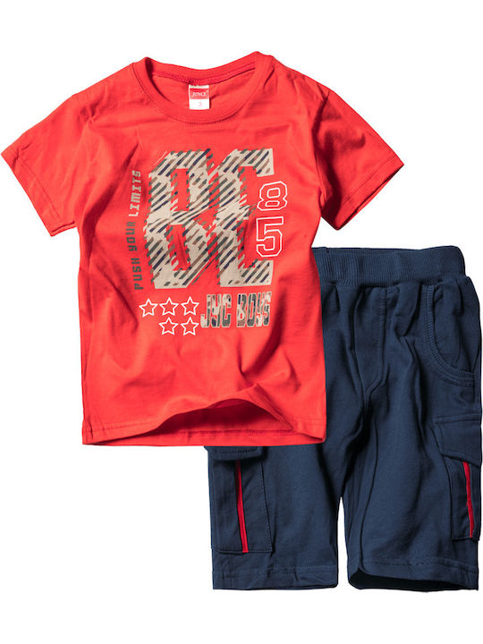 Joyce Kids Set with Shorts Summer 2pcs Red