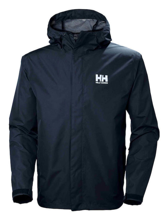 Seven J Jacket Waterproof and Windproof Navy Blue