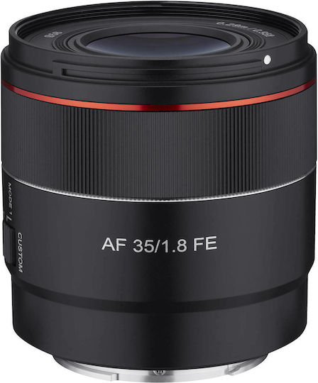 Samyang Пълен кадър Фотообектив AF 35mm f/1.8 FE Широк ъгъл за Sony E Монтаж Черен