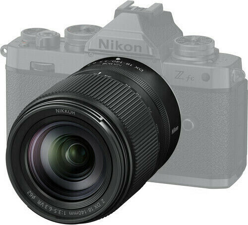 Nikon Crop Camera Lens 18-140mm F/3 5-6 3 DX VR Telephoto for Nikon Z Mount Black