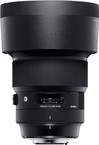Sigma Voller Rahmen Kameraobjektiv 105mm F1.4 DG HSM Teleobjektiv für Nikon F Mount Black