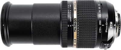 Tamron Crop Фотообектив AF 18-270mm f/3.5-6.3 Di II VC PZD Стандартно увеличение за Канон EF Монтаж Черен