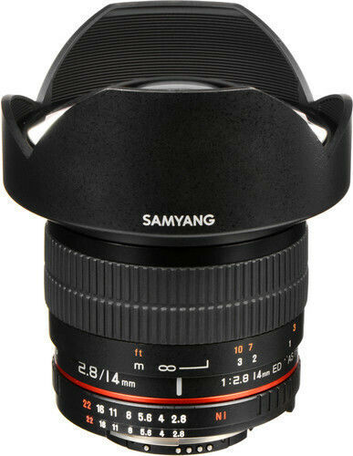 Samyang Voller Rahmen Kameraobjektiv 14mm f/2.8 IF ED UMC Aspherical Weitwinkel für Sony E Mount Black
