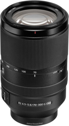 Sony Full Frame Φωτογραφικός Φακός FE 70-300mm f/4.5-5.6 G OSS Tele Zoom για Sony E Mount Μαύρος