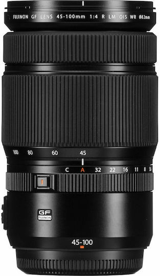 Fujifilm Full Frame Φωτογραφικός Φακός GF 45-100mm f/4 R LM OIS WR Tele Zoom για Fujifilm G Mount Μαύρος