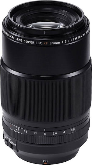 Crop Camera Lens XF 80mm f/2.8 R LM OIS WR Telephoto / Macro for  X Mount Black