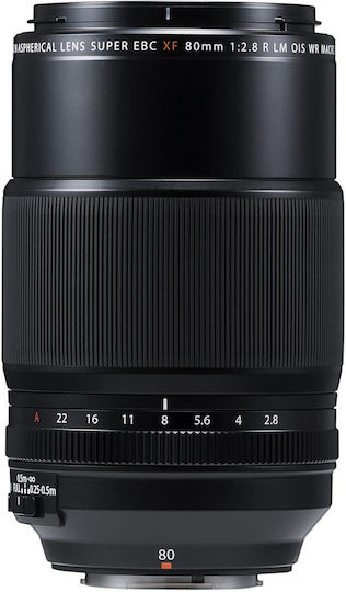 Crop Camera Lens XF 80mm f/2.8 R LM OIS WR Telephoto / Macro for  X Mount Black