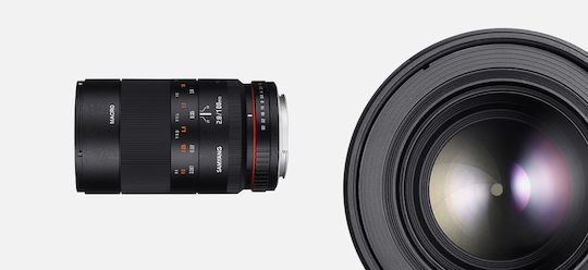 Samyang Voller Rahmen Kameraobjektiv 100mm f/2.8 ED UMC Teleobjektiv / Makro für Nikon F Mount Black