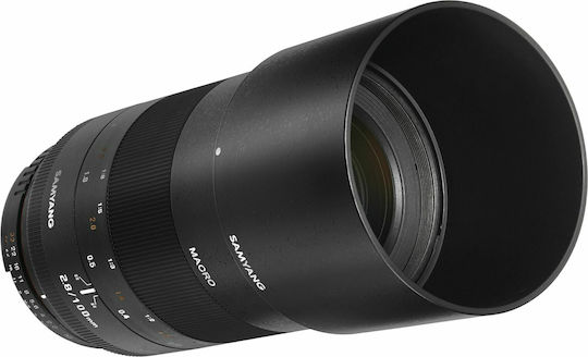 Samyang Voller Rahmen Kameraobjektiv 100mm f/2.8 ED UMC Teleobjektiv / Makro für Nikon F Mount Black
