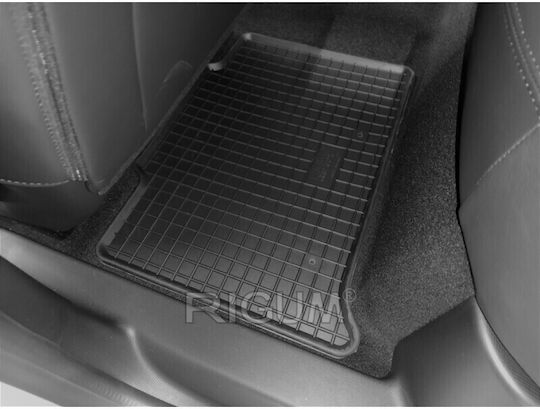 Rigum Set of Front and Rear Mats 4pcs for Renault Zoe 2012+ Black