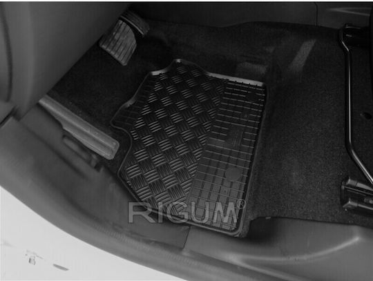 Rigum Set of Front and Rear Mats 4pcs for Renault Zoe 2012+ Black