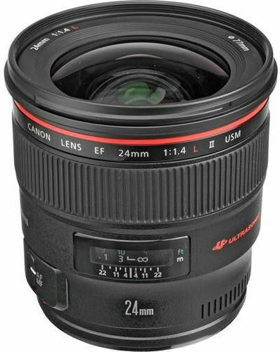 Canon Full Frame Φωτογραφικός Φακός 24mm f/1.4L II USM Wide Angle για Canon EF Mount Μαύρος
