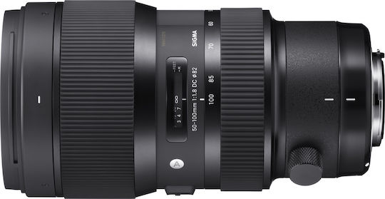 Sigma Crop Φωτογραφικός Φακός 50-100mm f/1.8 DC HSM Art Tele Zoom για Canon EF Mount Μαύρος