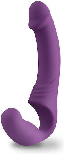 Easytoys Strapless Strap-On Vibrator Strapless Strap On with Dildo with Vibration in color Purple