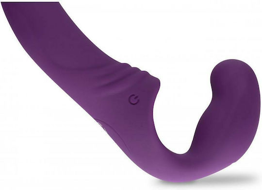 Easytoys Strapless Strap-On Vibrator Strapless Strap On with Dildo with Vibration in color Purple