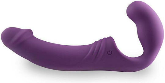 Easytoys Strapless Strap-On Vibrator Strapless Strap On with Dildo with Vibration in color Purple