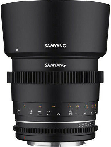 Samyang Voller Rahmen Kameraobjektiv 85mm T1.5 VDSLR MK2 Cine Teleobjektiv für Canon EF Mount Black