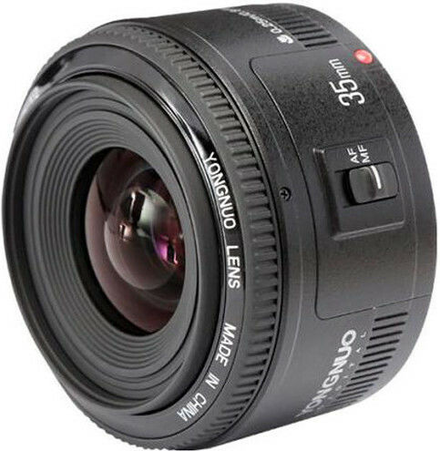 Yongnuo Full Frame Camera Lens 35mm f/2 Wide Angle for Nikon F Mount Black