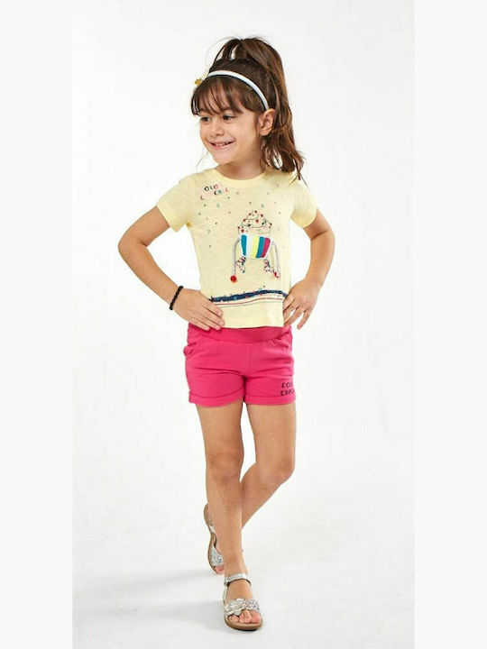 Kinder-Set mit Shorts Sommer 2Stück Gelb